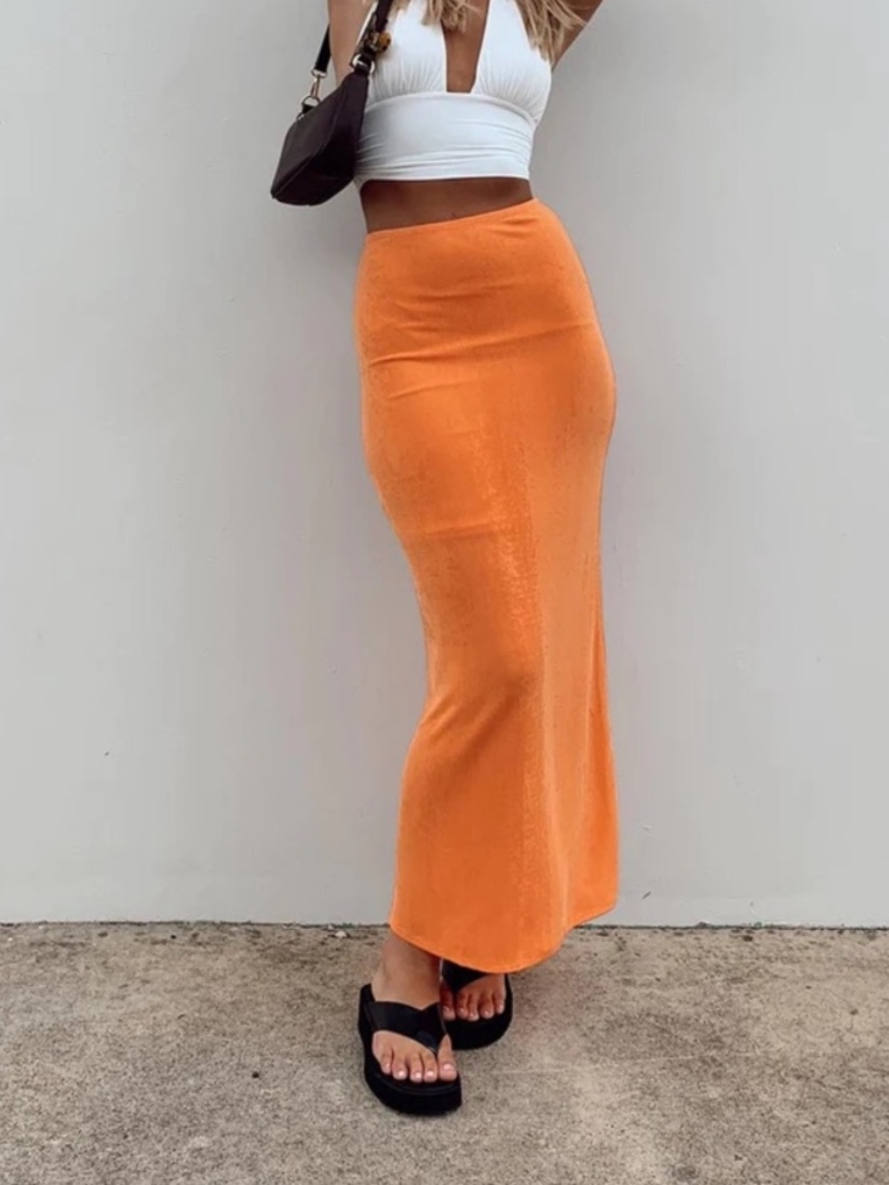 PRINCESS POLLY Harriette Maxi Skirt - Orange